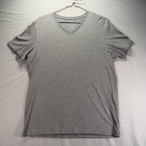 Mack Weldon Shirt Mens XL Gray Short Sleeve V Neck Cotton Stretch Base Layer